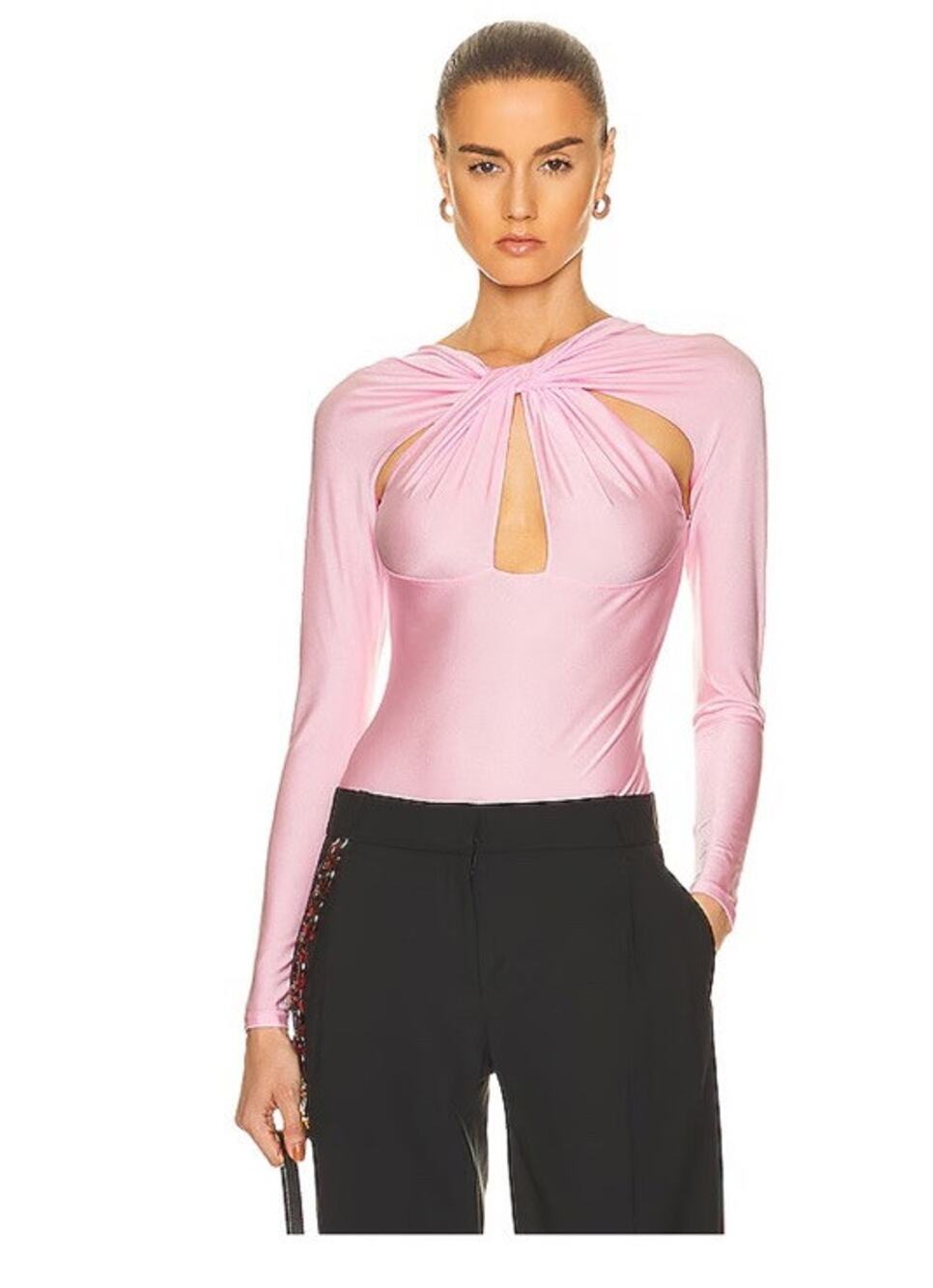 COPERNI Bodysuit Size XS Twisted Cut-Out Light Pink